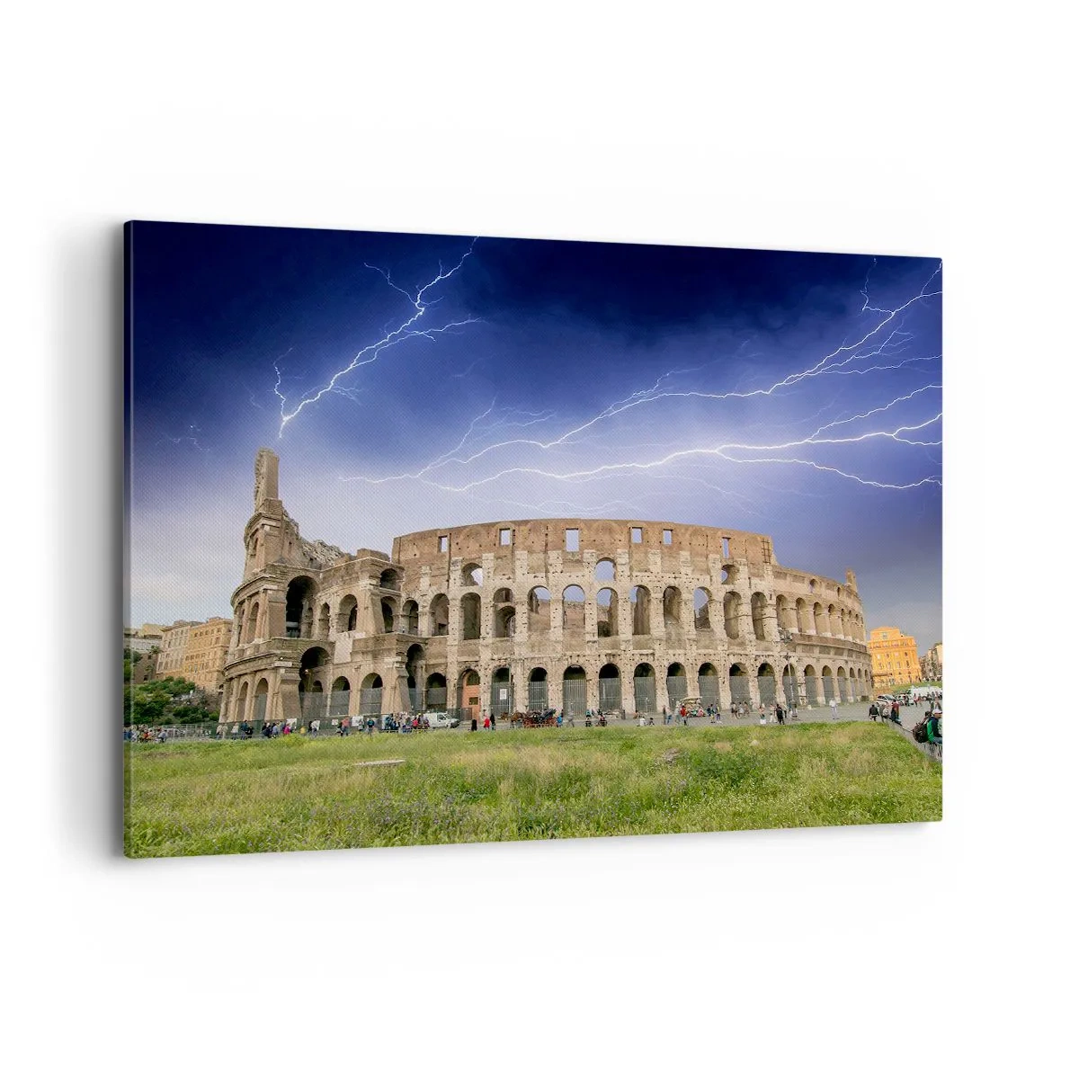 Schilderen op canvas - Strijd Arena - 100x70 cm