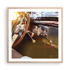 Een poster in een licht eiken lijst - Een adem van luxe uit het verleden - 60x60 cm