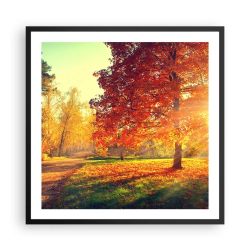 Poster in een zwarte lijst - Rood is mooi - 60x60 cm