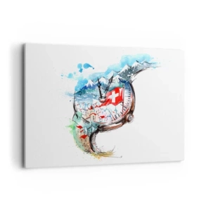 Schilderen op canvas - De geest van Zwitserland - 100x70 cm