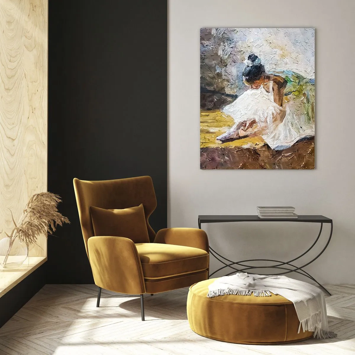 Schilderen op glas - Naar een schilderij van Degas - 50x70 cm