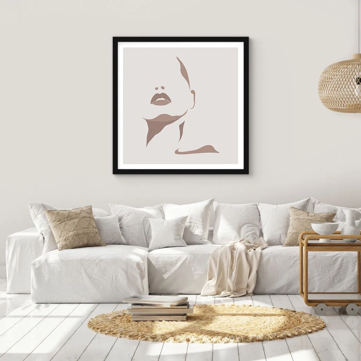Poster in een zwarte lijst - Gemaakt van licht en schaduw - 30x30 cm