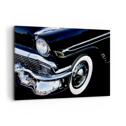 Schilderen op canvas - Klassiek in zilver, zwart en wit - 100x70 cm