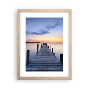 Een poster in een licht eiken lijst - De rust van een serene schemering - 30x40 cm