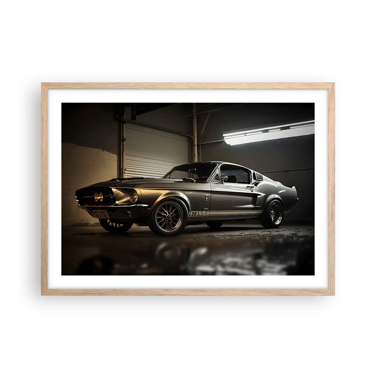 Een poster in een licht eiken lijst - Terug naar het verleden - 70x50 cm