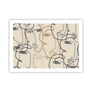 Poster - Het portret is vermenigvuldigd - 70x50 cm