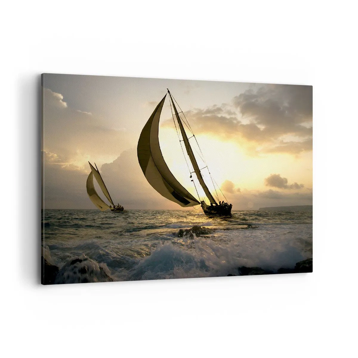 Schilderen op canvas - Met de wind en tegen de wind - 100x70 cm