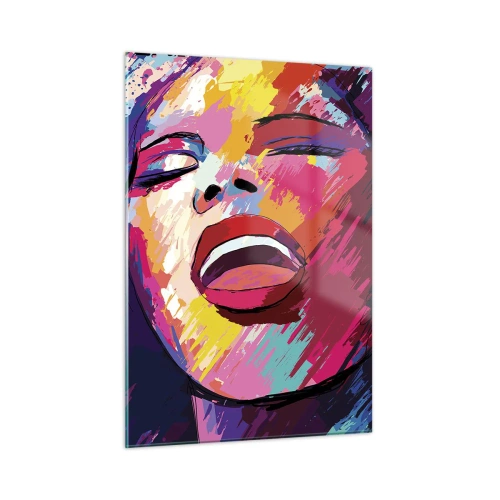 Schilderen op glas - Zing mijn hele leven - 50x70 cm