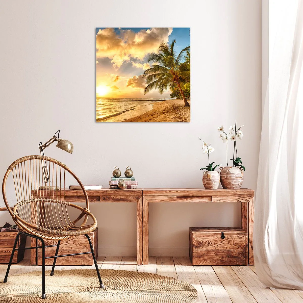 Schilderen op canvas - Eeuwige zomer, altijd vakantie - 30x30 cm