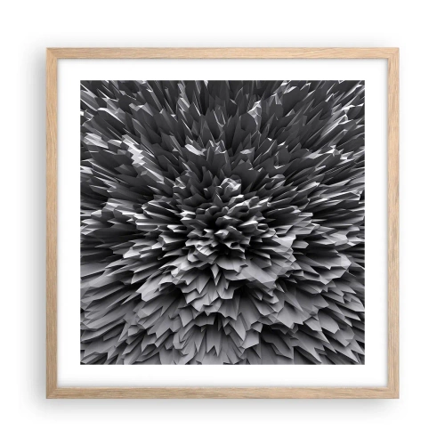 Een poster in een licht eiken lijst - Strikter kan het niet - 50x50 cm