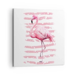 Schilderen op canvas - Met waardigheid, hoewel in het roze - 60x60 cm