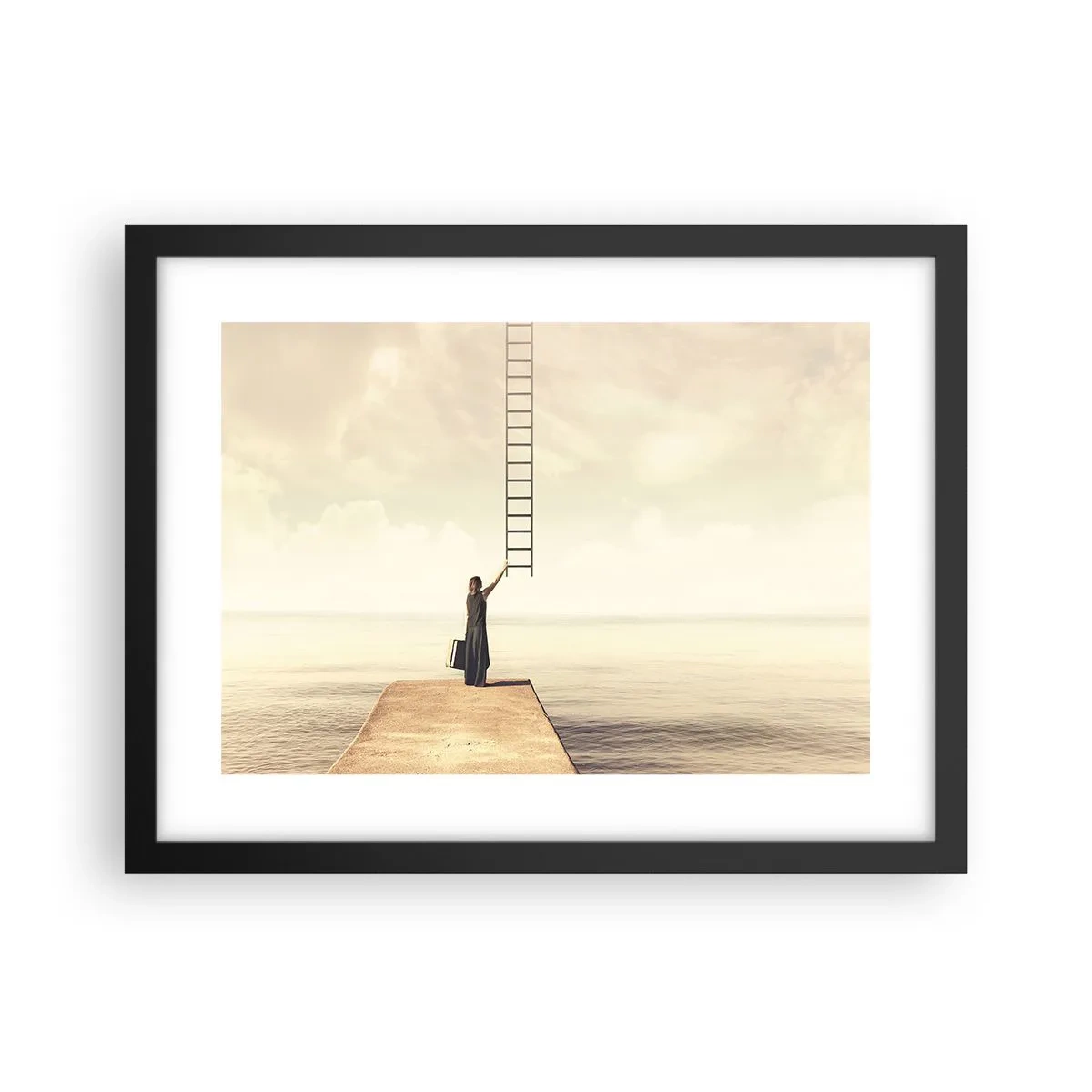 Poster in een zwarte lijst - Een magische reis - 40x30 cm