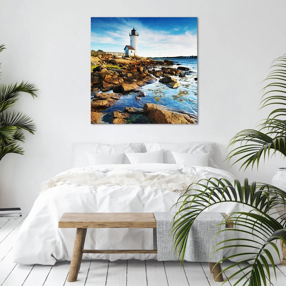 Schilderen op canvas - Kom blij terug, ik wacht - 60x60 cm