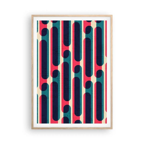 Een poster in een licht eiken lijst - In de diepte en vooruit - 70x100 cm