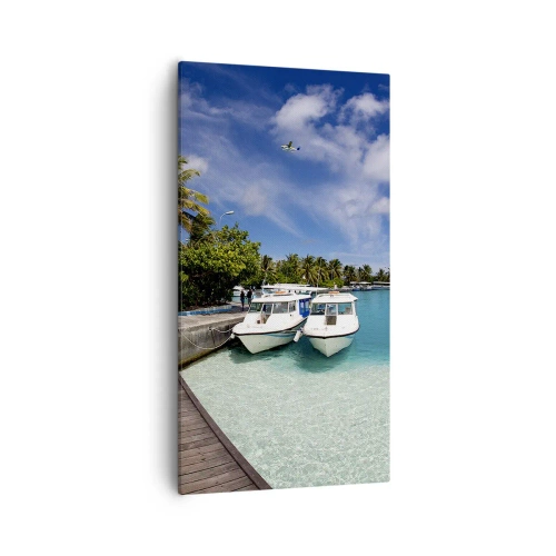 Schilderen op canvas - Toch bestaat het paradijs - 55x100 cm