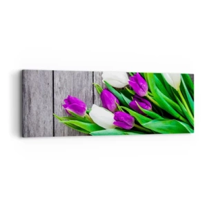 Schilderen op canvas - Op de dag van een voorjaarsvakantie - 90x30 cm