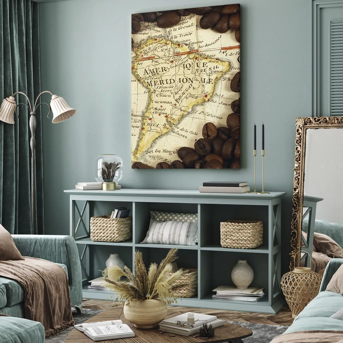 Schilderen op canvas - Waar komt de beste koffie vandaan? - 65x120 cm