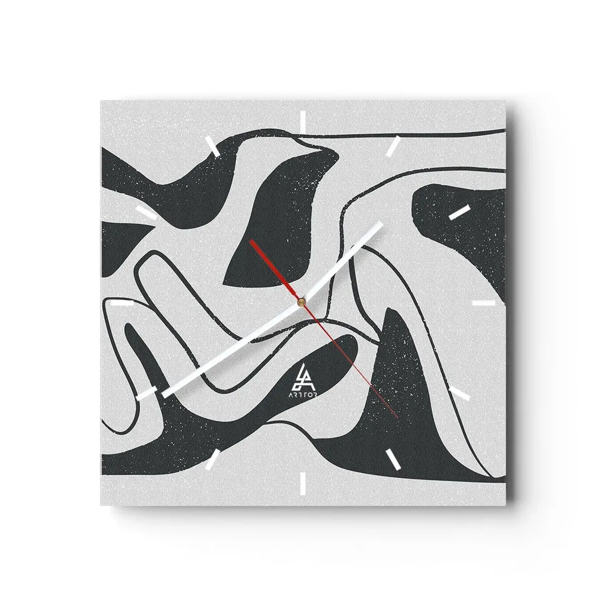 Wandklok - Klok - Abstract doolhofplezier - 30x30 cm