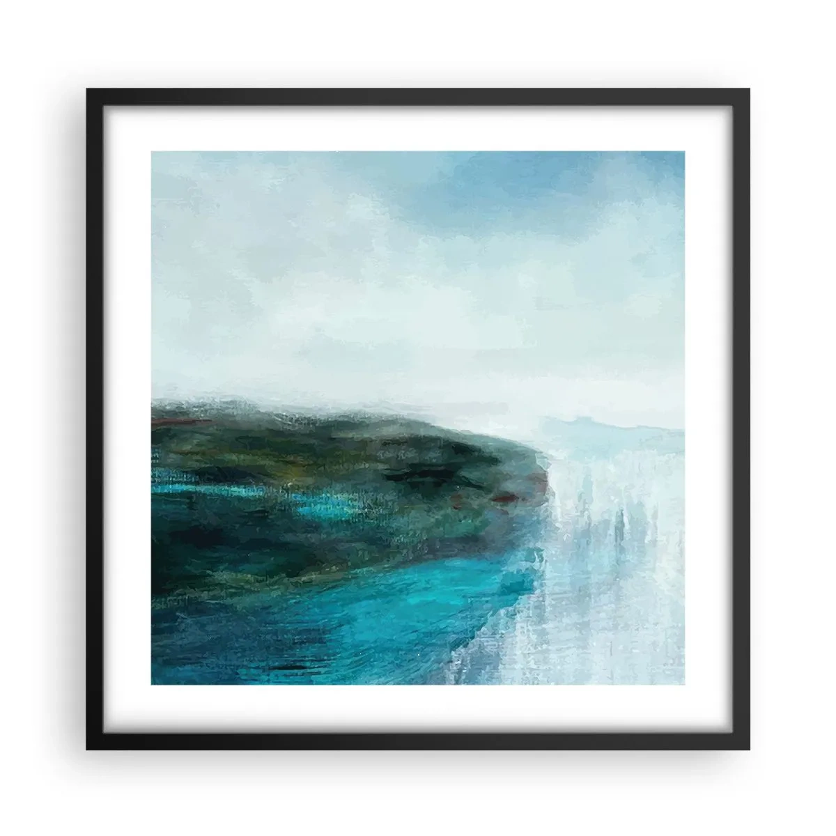 Poster in een zwarte lijst - Nautische abstractie - 50x50 cm