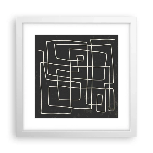 Poster in een witte lijst - Niet zo eenvoudig - 30x30 cm