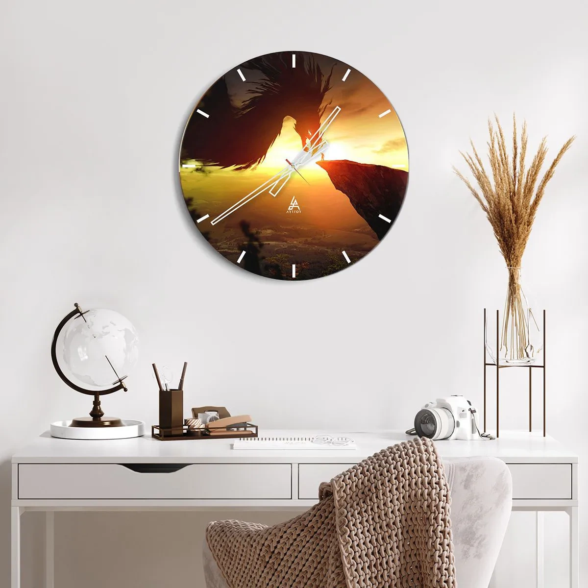 Wandklok - Klok - Drakendoder - 40x40 cm