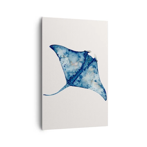 Schilderen op canvas - Leven in blauw - 80x120 cm