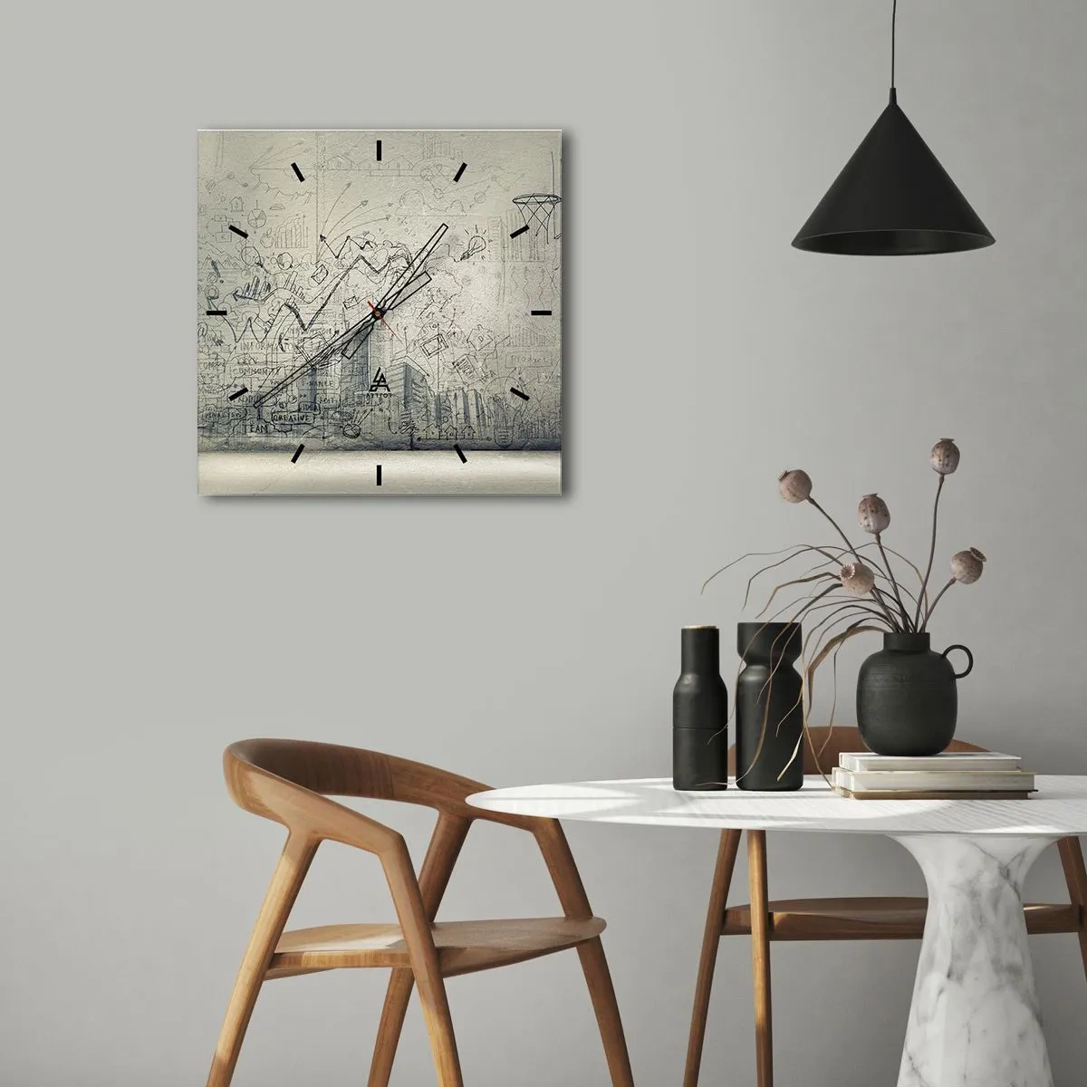 Wandklok - Klok - Mijn geweldige stadsleven - 40x40 cm