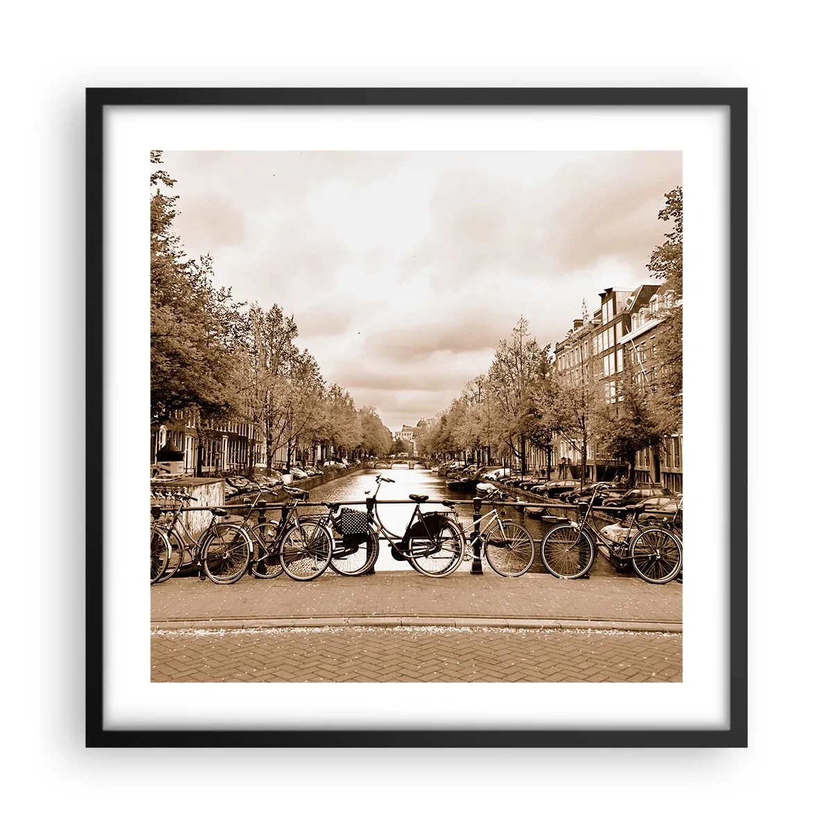 Poster in een zwarte lijst - Hollandse sfeer - 50x50 cm