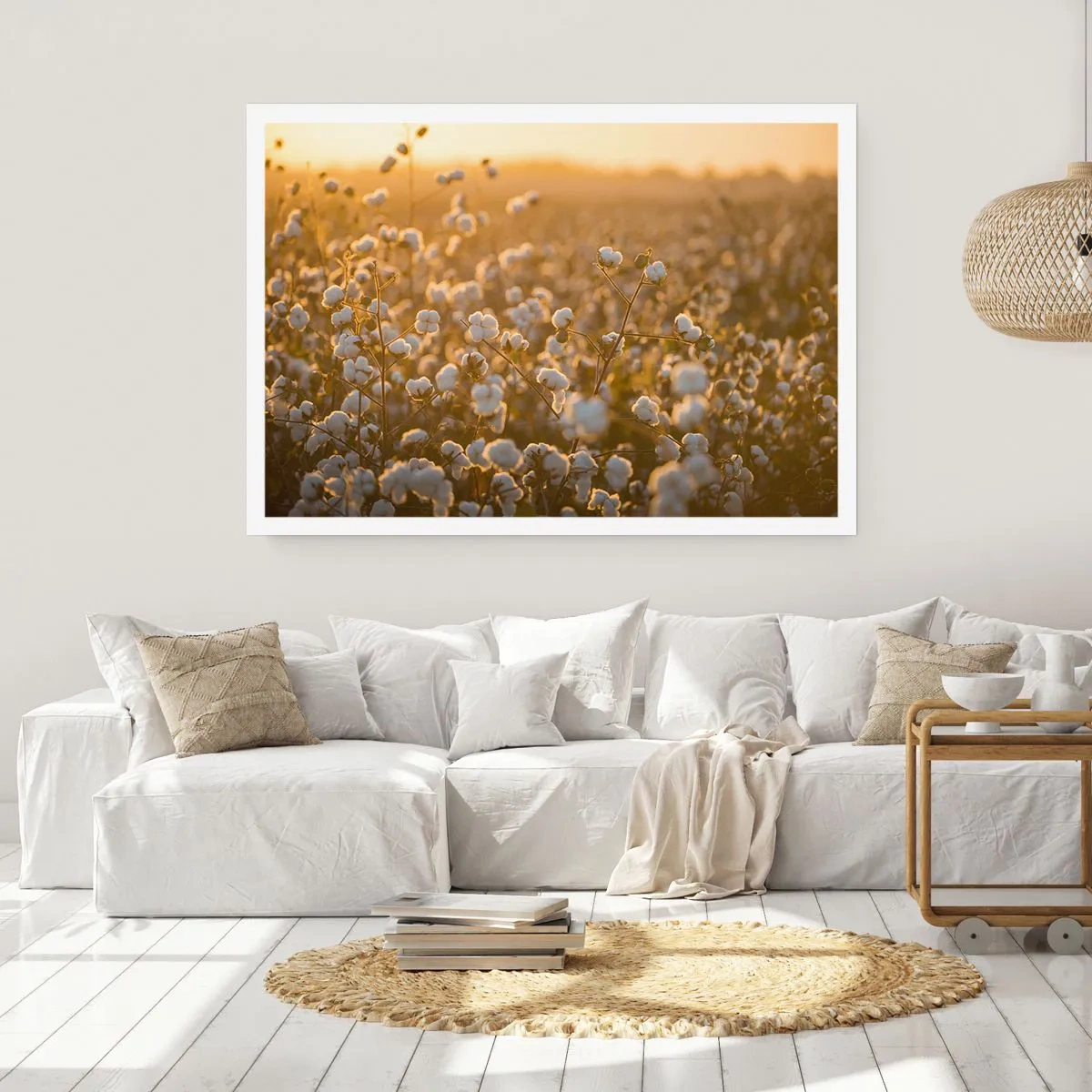 Poster - Pluizig veld - 70x50 cm