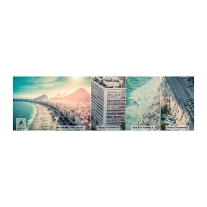 Fotobehang Monster Premium Canvas - Eeuwige vakantie in Rio - Kust, Rio de Janeiro, Strand - 100x30 cm