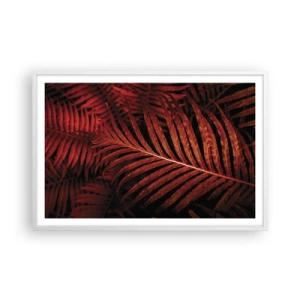 Poster in een witte lijst - De hitte van het leven - 91x61 cm