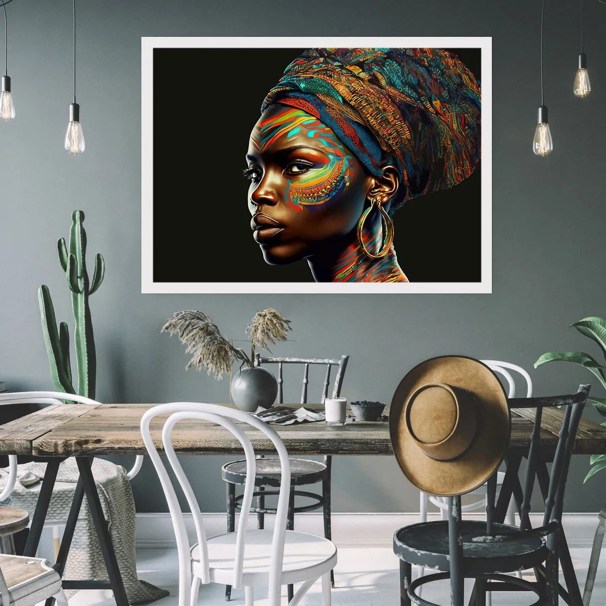 Poster - Afrikaanse koningin - 70x50 cm