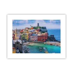 Poster - Mediterrane magische stad - 40x30 cm