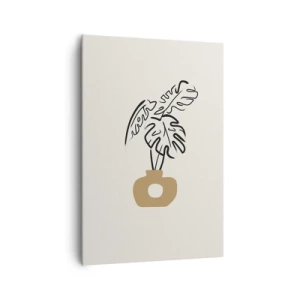 Schilderen op canvas - Monstera – huisdecoratie - 70x100 cm