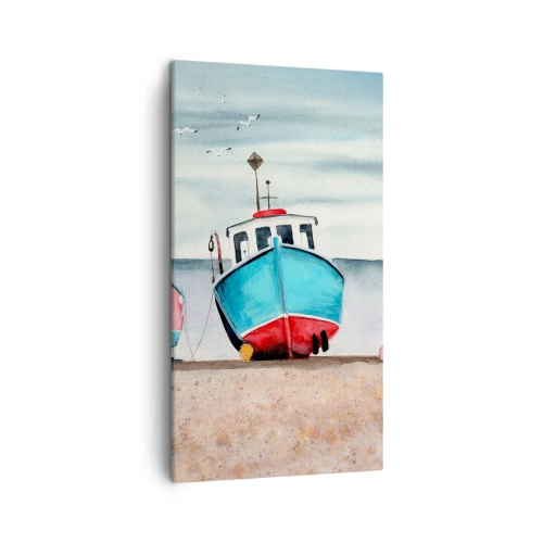Schilderen op canvas - Klaar om te vissen - 45x80 cm