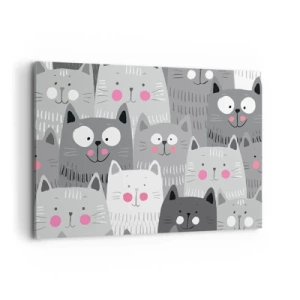 Schilderen op canvas - De wereld van de kat - 120x80 cm