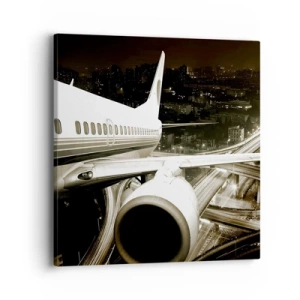 Schilderen op canvas - Vlieg de nacht in - 40x40 cm