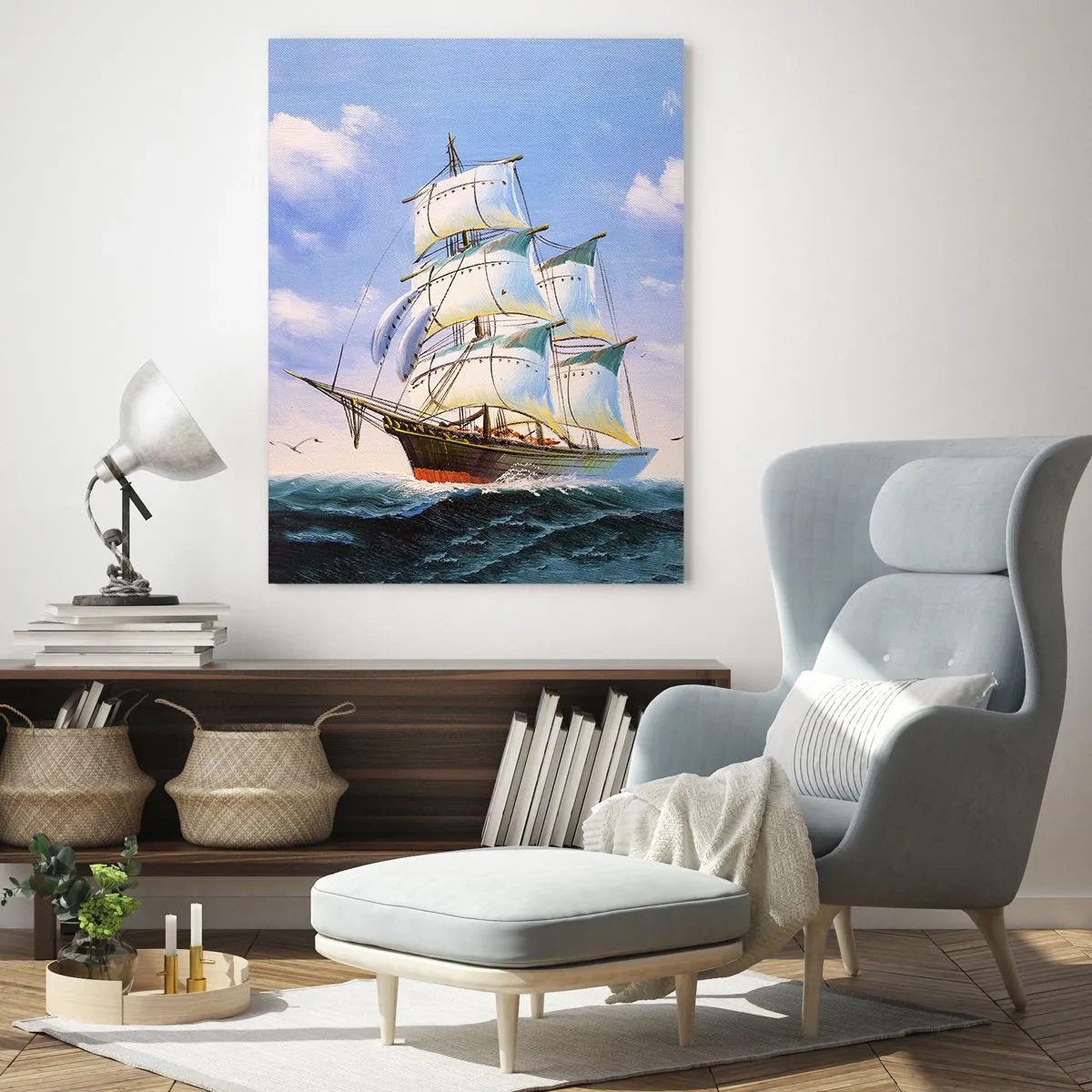 Schilderen op glas - Trots met de wind - 50x70 cm