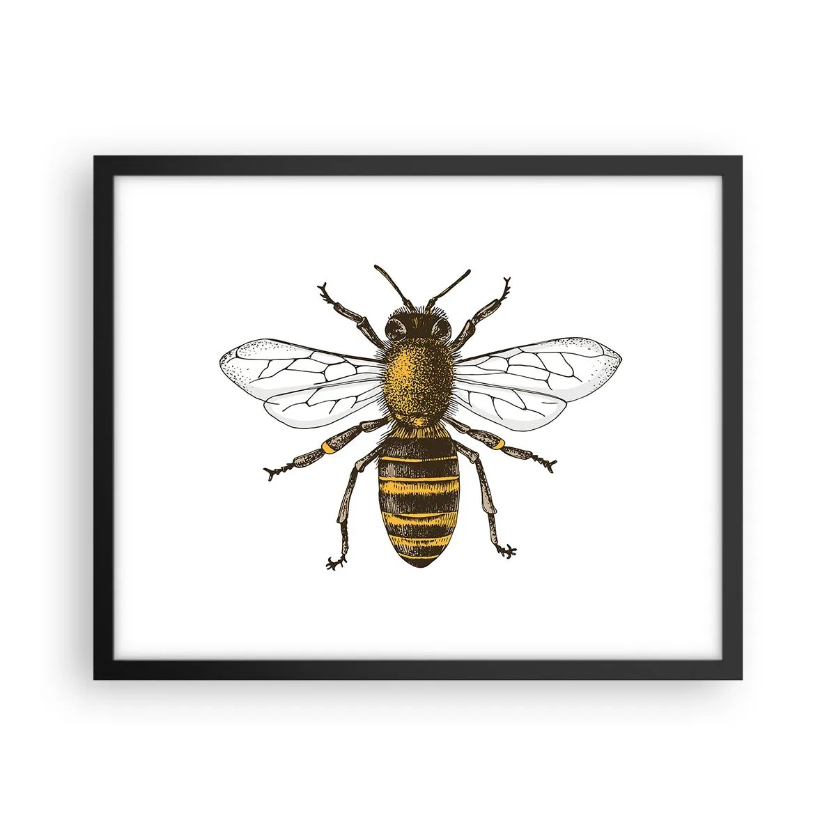 Poster in een zwarte lijst - Mooi en goed - 50x40 cm