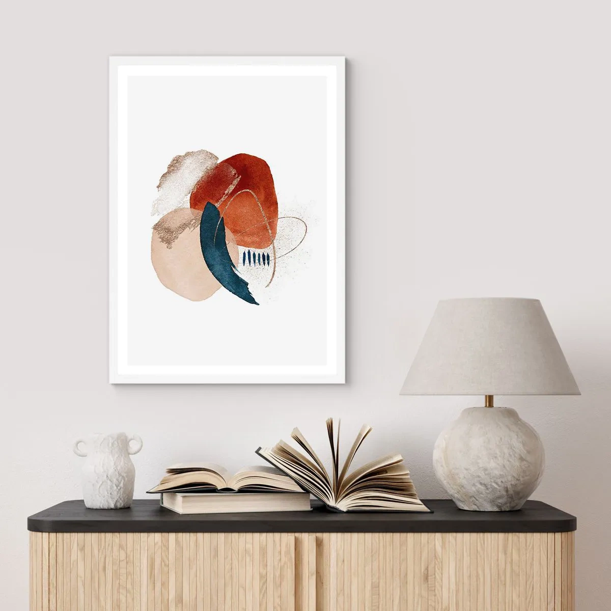 Poster in een witte lijst - Ovale compositie - 61x91 cm