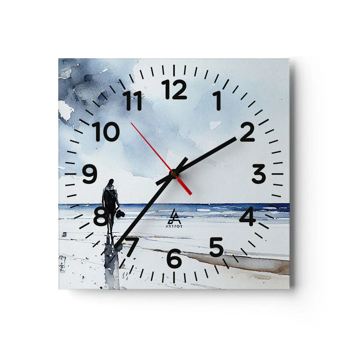 Wandklok - Klok - Gesprek met de zee - 40x40 cm