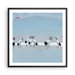 Poster in een zwarte lijst - Na een warme dag - 60x60 cm