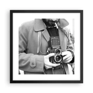 Poster in een zwarte lijst - Retro stijl - 40x40 cm