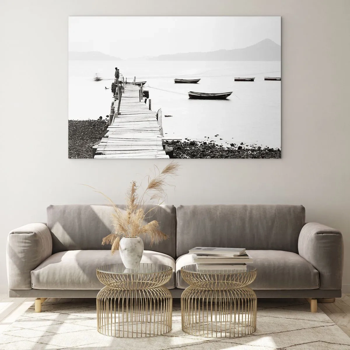 Schilderen op glas - Stil en schoon boven het water - 120x80 cm
