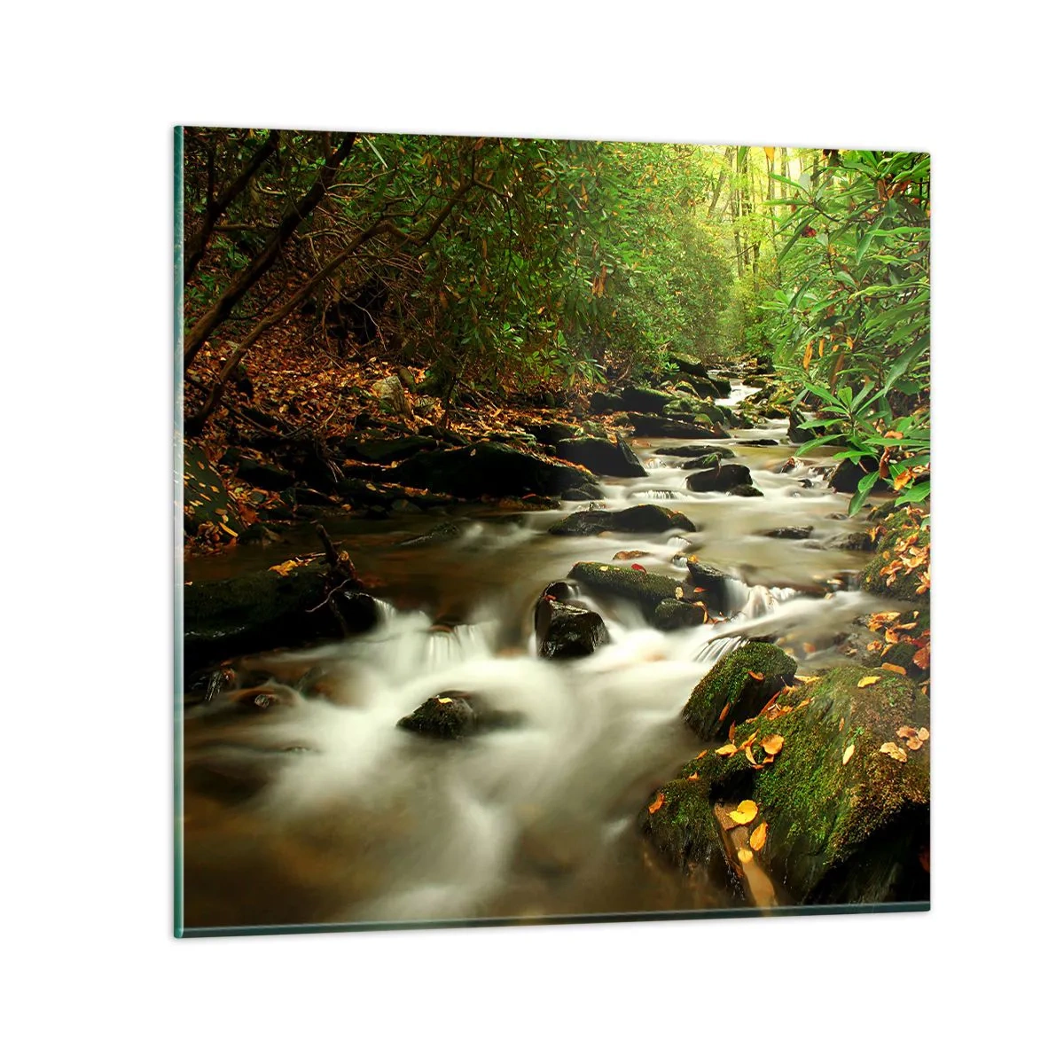 Schilderen op glas - Zoals vloeibaar zilver - 30x30 cm