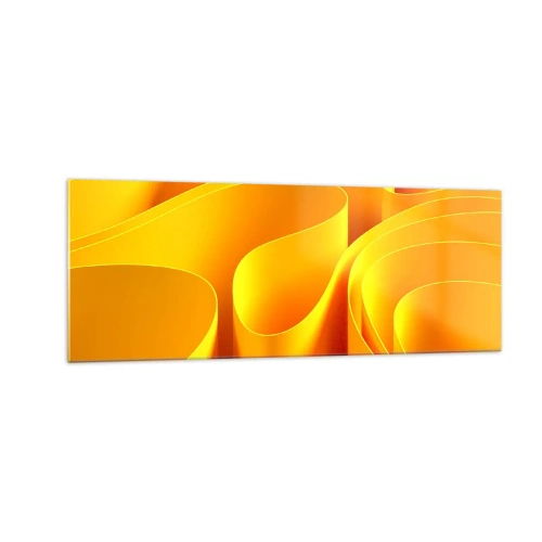 Schilderen op glas - Als de golven van de zon - 140x50 cm