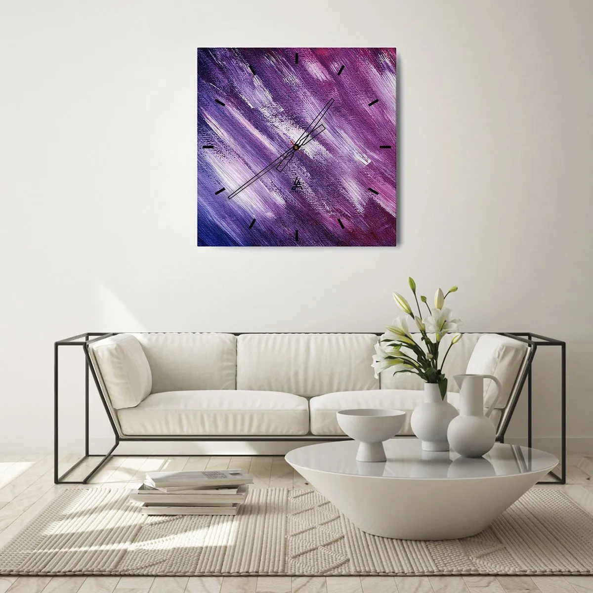 Wandklok - Klok - Als de zonnige wind waait - 30x30 cm