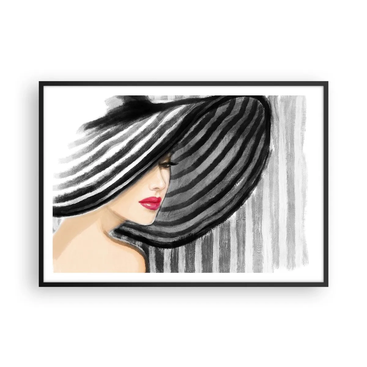Poster in een zwarte lijst - Waar moet je zoeken? - 100x70 cm