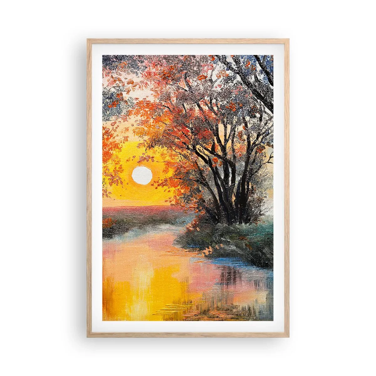 Een poster in een licht eiken lijst - Herfst vibes - 61x91 cm