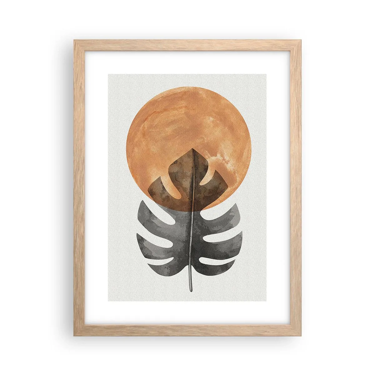 Een poster in een licht eiken lijst - Altijd de zon - 30x40 cm